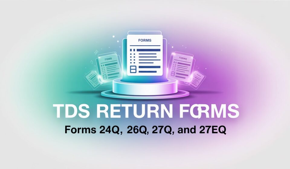 Different Types of TDS Return Forms – A Simple Guide to Forms 24Q, 26Q, 27Q, and 27EQ Guide to TDS return forms 24Q, 26Q, 27Q & 27EQ — know who files them, due dates & compliance rules to avoid penalties.