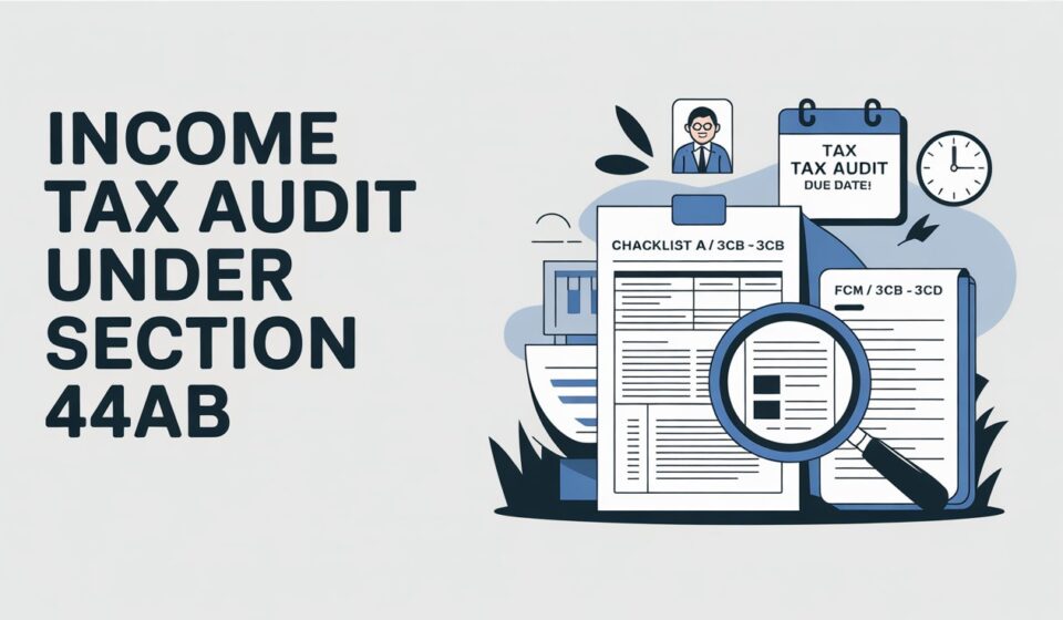 Income Tax Audit Under Section 44AB – Tax Audit for FY 2024-25 and FY 2025-26